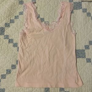 Pink lace shabby chic top with very good and soft material